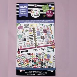 The Happy Planner Value Pack Sticker Book PLANNER BASICS 1,829 Stickers NEW